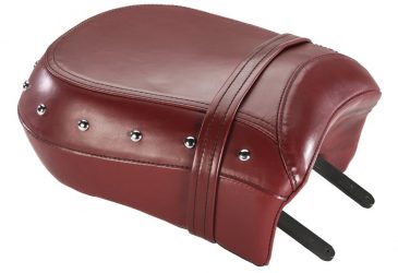 Indian Röd Passagerardyna i äkta skinn