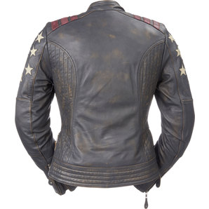 Held mc dam skinnjacka laxy dam rygg