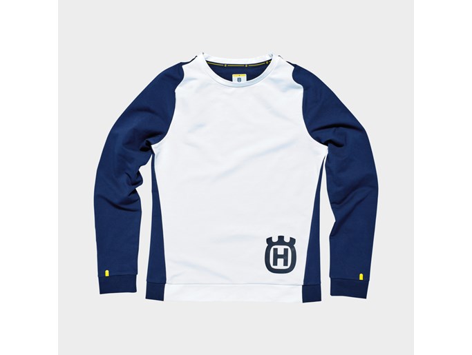 Husqvarna inventor dam tröja vit blå långärm