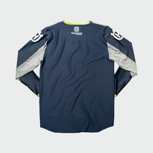 Husqvarna Railed bike herr tröja blå/grå bak