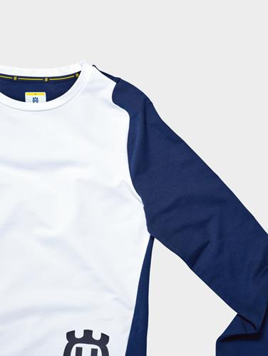 Husqvarna inventor dam tröja vit blå närbild