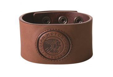 Indian motorcycle läderarmband med logga