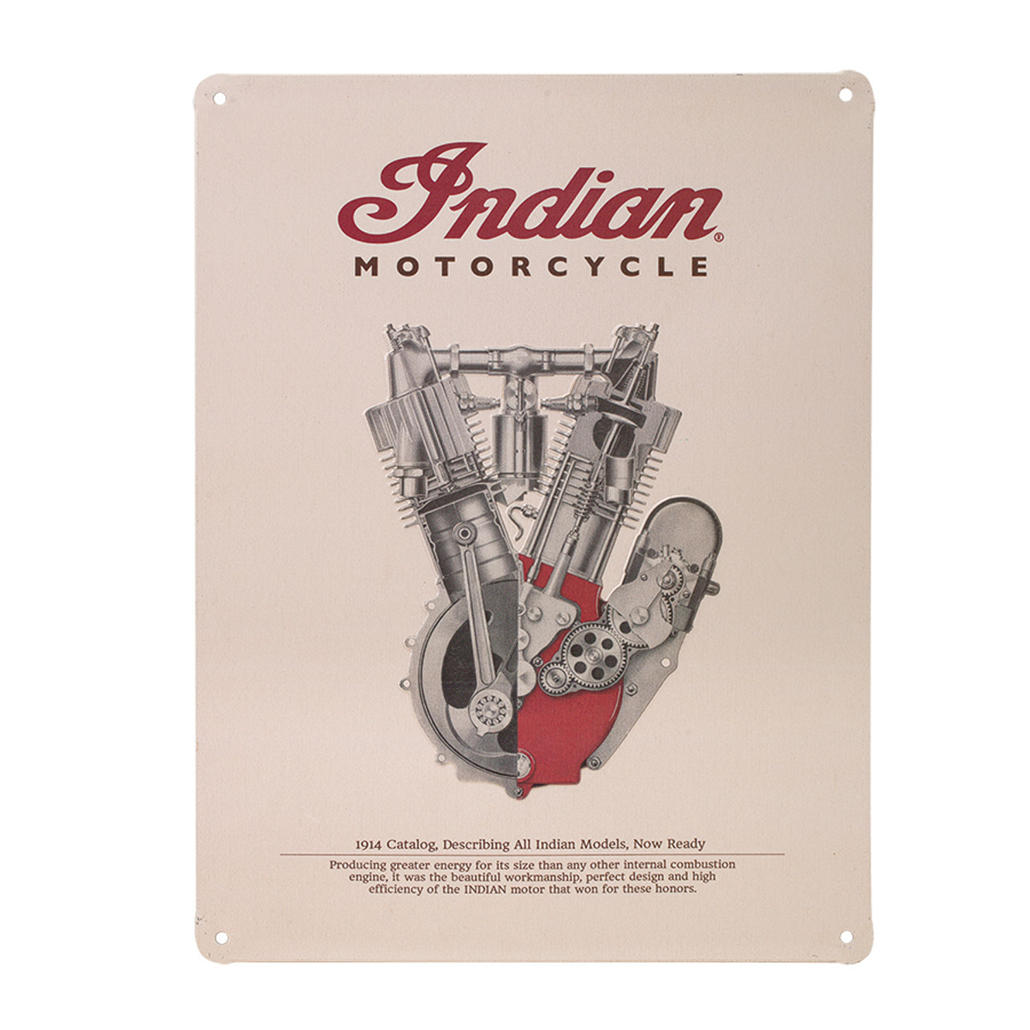 Indian motorcycle skylt motor