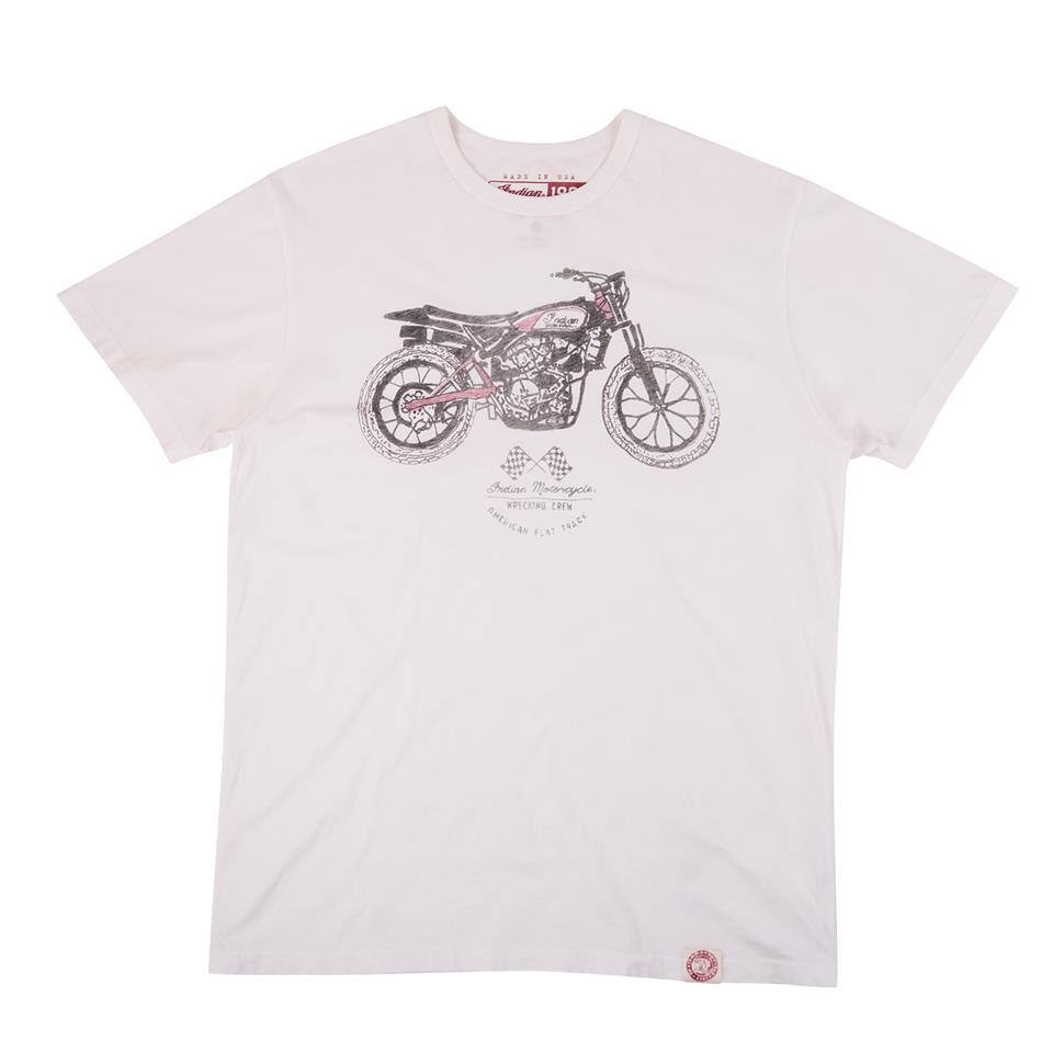 Indian Flat Track Racing T-Shirt Vit