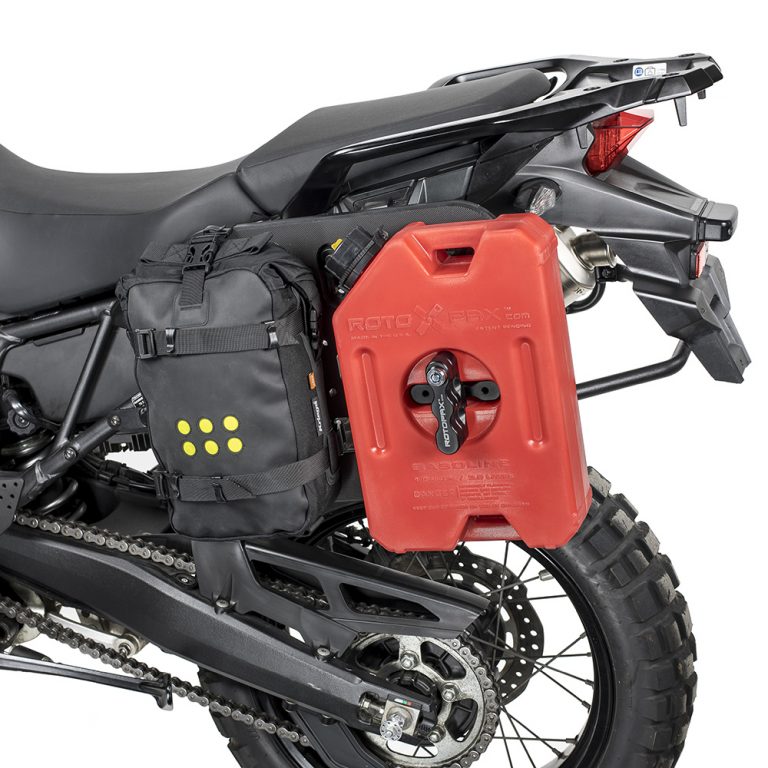 kriega rotopax fuel 3,8l on bike