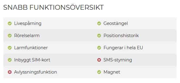 Swetracker snabbinformation Maxitracker