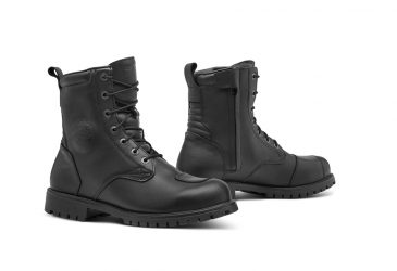 Svart MC känga snörning