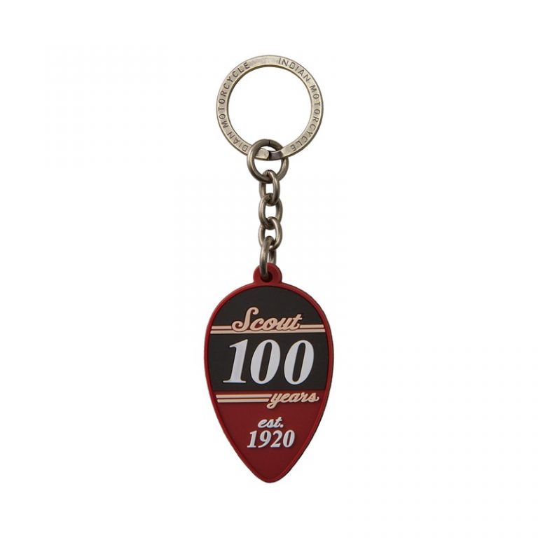 Indian scout scout anniversary rubber keyring