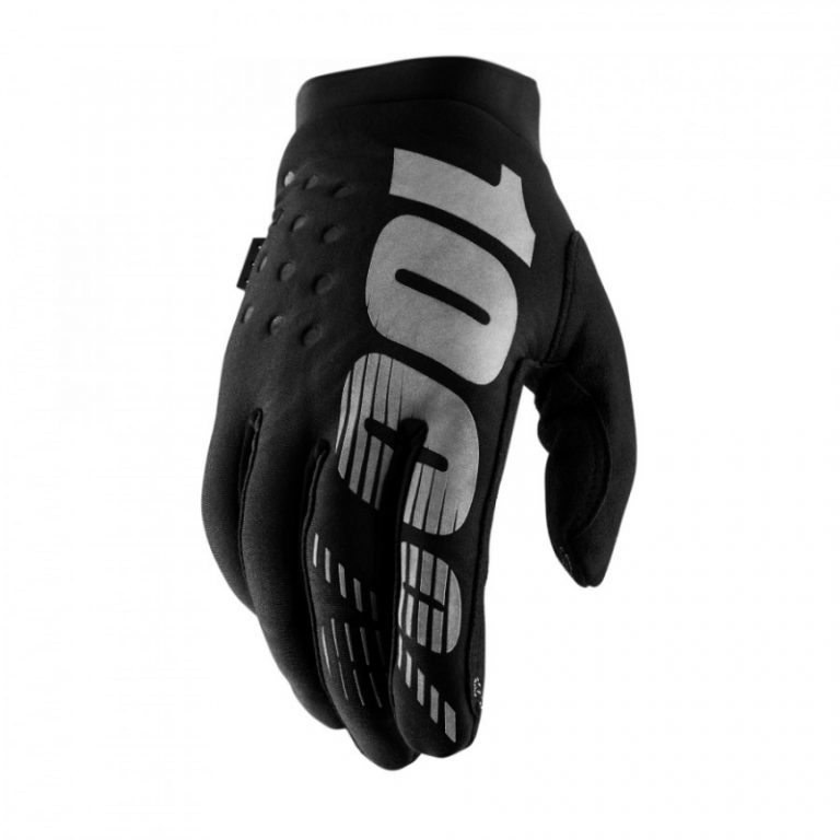 100% brisker glove black grey