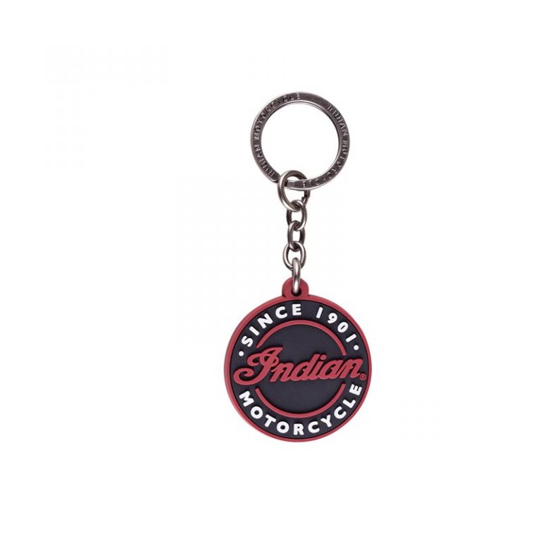 Indian logo rubber key ring