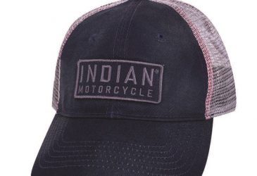Indian block patch trucker hat