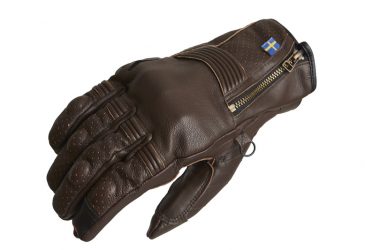 brun skinnhandske halvarssons mc handske