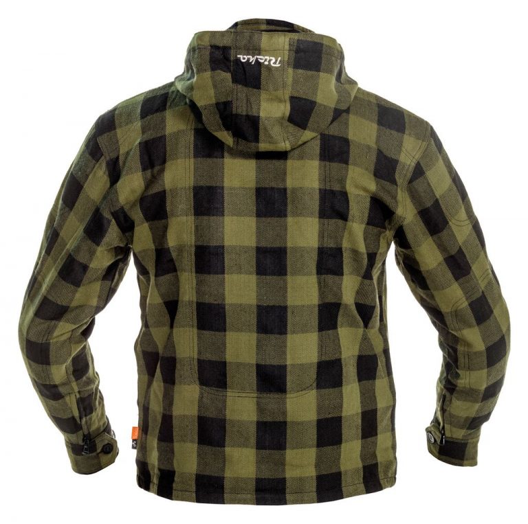 lumber hoodie huggarskjorta richa mc grön bak