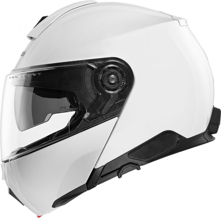 schuberth c5 mc hjälm tyst sida vit