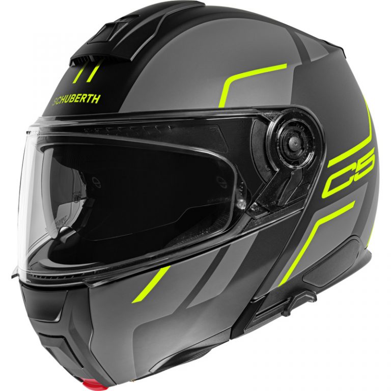 schuberth c5 master gul tyst mc-hjälm