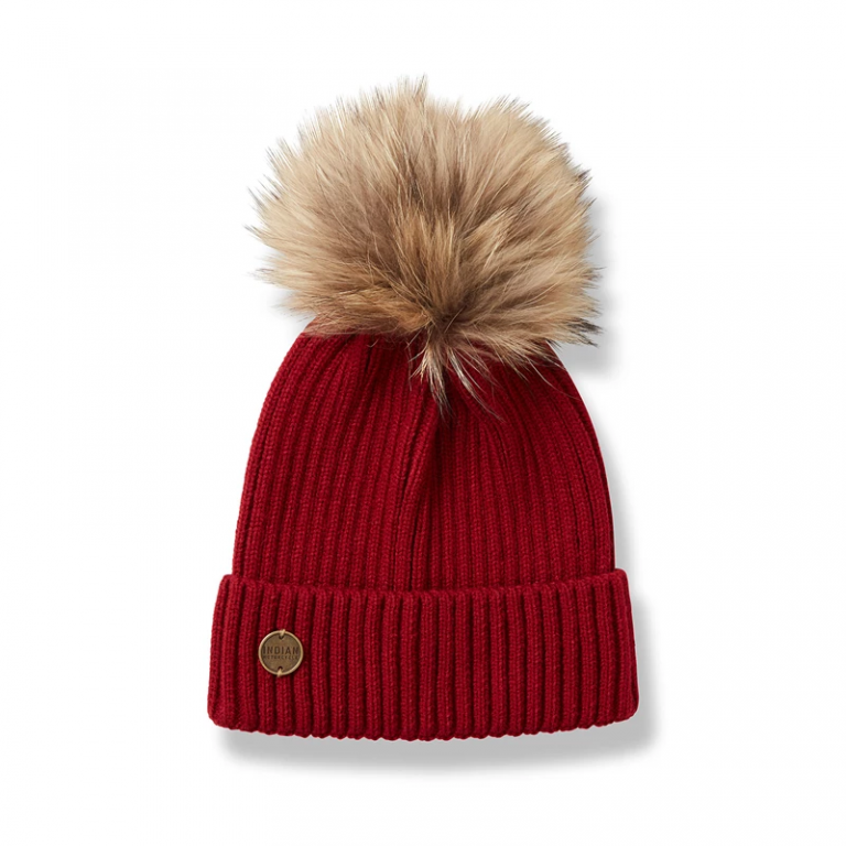 Indian Dam Pom Pom Beanie röd