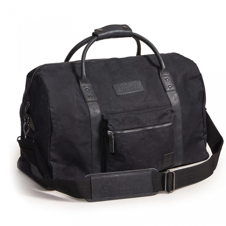 Indian Waxed Canvas Duffel Bag black