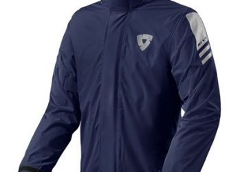 blå regnjacka lätt regnjacka snygg mc jacka