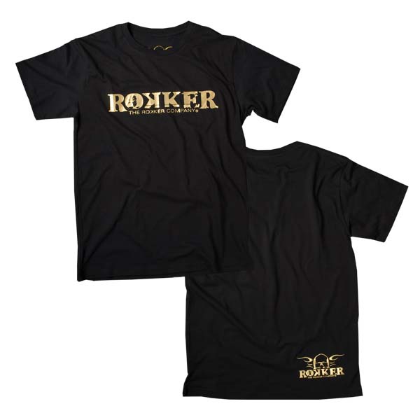 Rokker T-Shirt Original svart med guld tryck