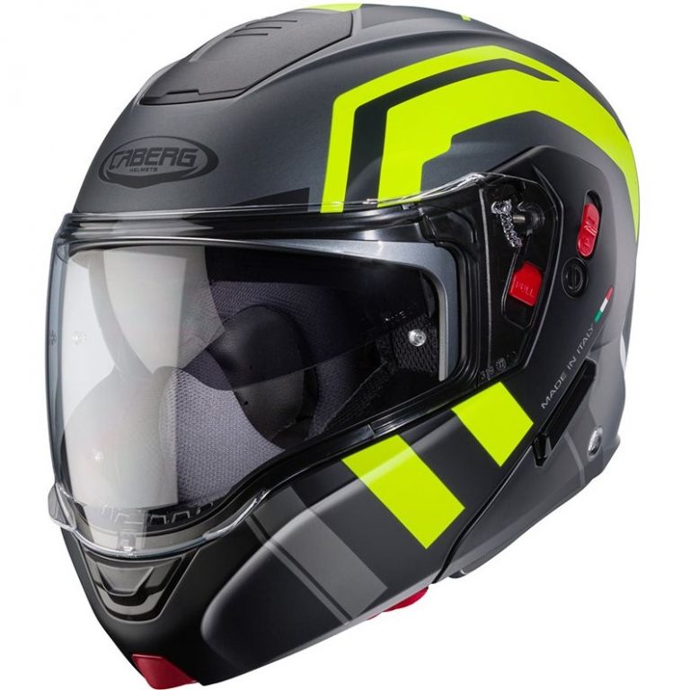 Caberg Horus X road matt grå svart neon