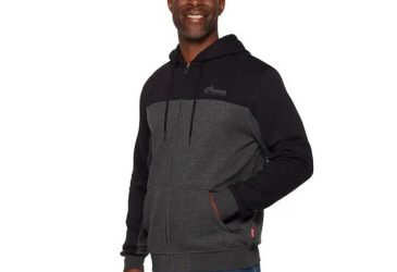 Men's Colorblock Script Hoodie, Gray