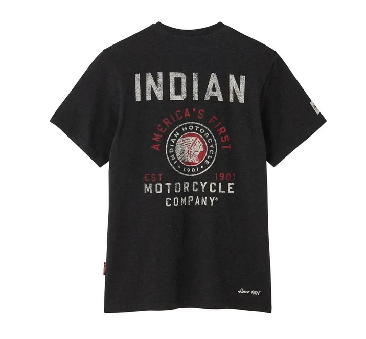 Indian Logo headdress pocket tee rygg