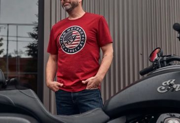Indian rd usa flag logo tee