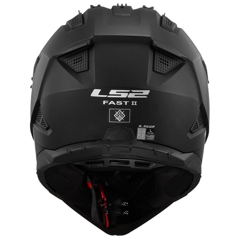 LS2 MX708 Fast 2 Mattsvart bak