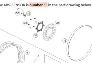 Husqvarna ABS sensor