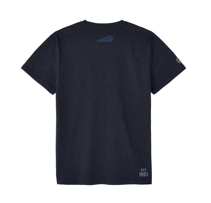 Men's Tonal Block Logo T-Shirt, Navy bak