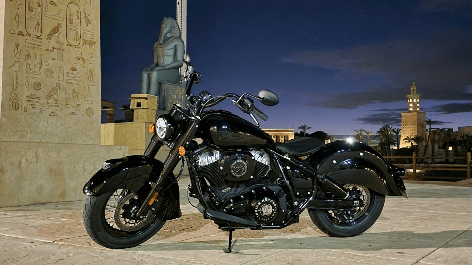 Svart Indian motorcykel