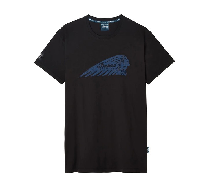 Indian Headdress print tee svart