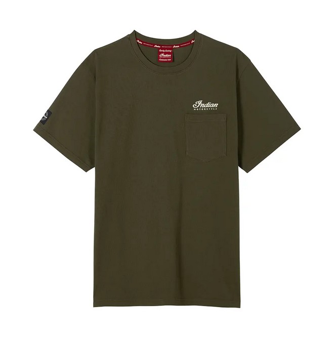 Indian Men's Headdress Pocket T-shirt, Green