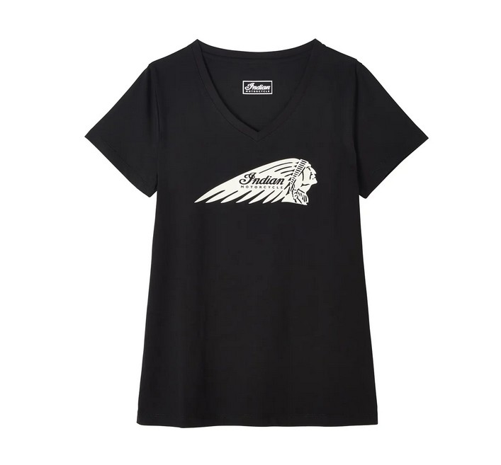Women's Essential Headdress Logo T-shirt, Black 2