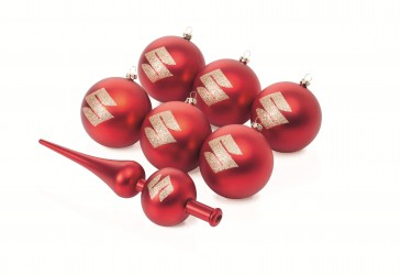 Julgranskulor, grantopp med Suzuki-logga